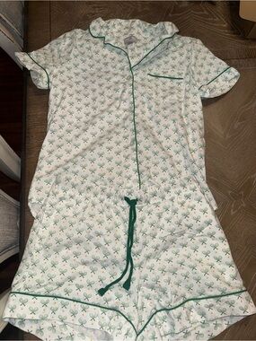 Women's Petite Plume Tennis 💯 Cotton Pj Set Size XS - Very Nice